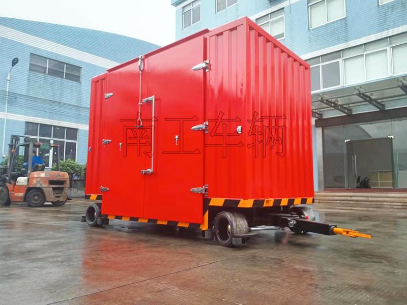 3吨双牵引箱式金沙·金沙（中国）官方网 无动力叉车牵引工具拖车